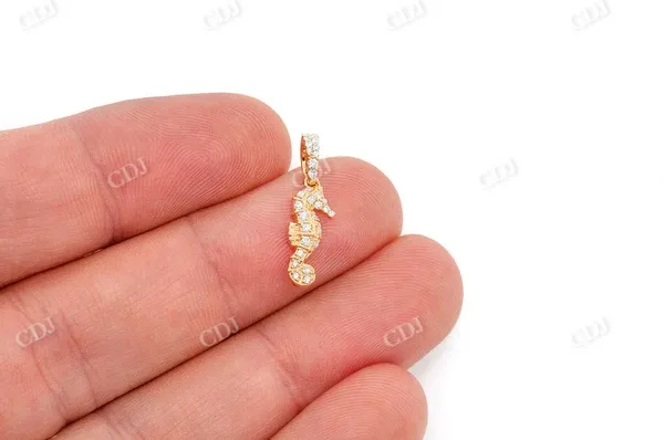 0.15CTW Round Diamond Seahorse Pendant