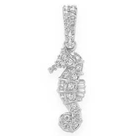 0.15CTW Round Diamond Seahorse Pendant