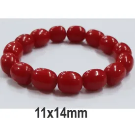 10 Pcs Pack Size about 11x14mm,Barrel, Resin Beads, Red Color,