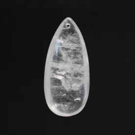 63mm Rock Crystal Elongated Full Pear