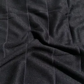 68" Modal Jersey Spandex  Stretch Piece Dyed Black Striped Knit Fabric By the Yard