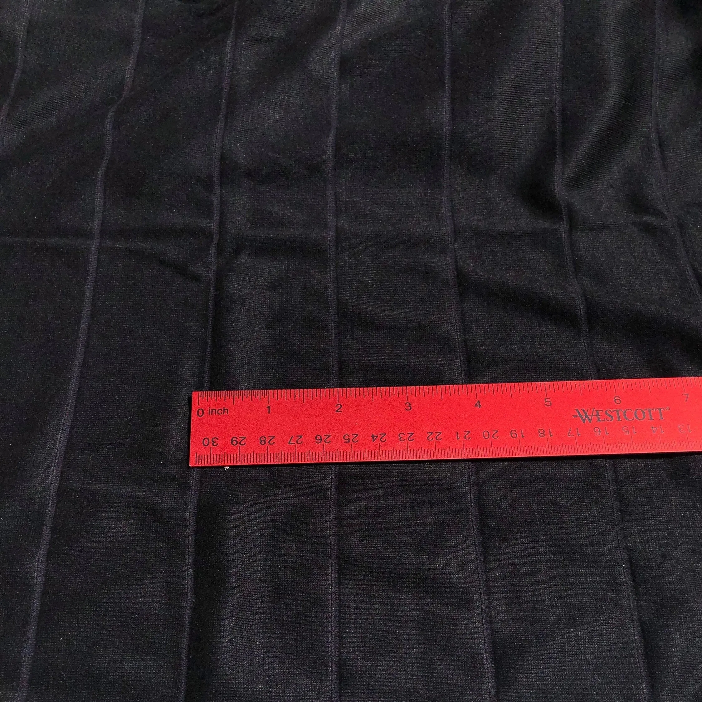 68" Modal Jersey Spandex  Stretch Piece Dyed Black Striped Knit Fabric By the Yard