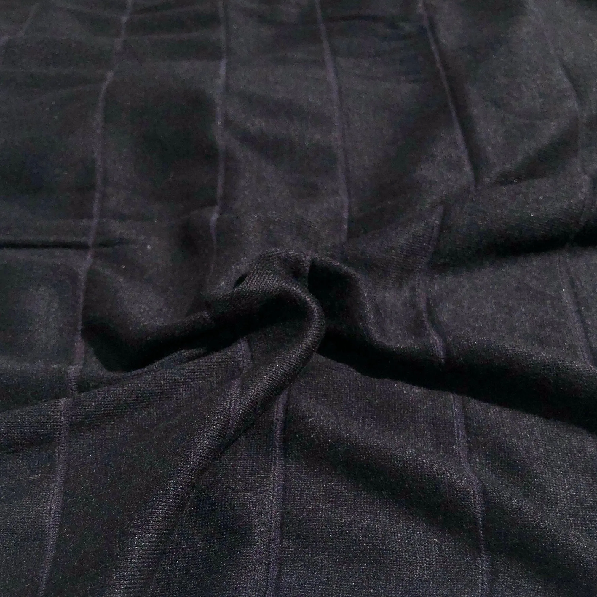 68" Modal Jersey Spandex  Stretch Piece Dyed Black Striped Knit Fabric By the Yard