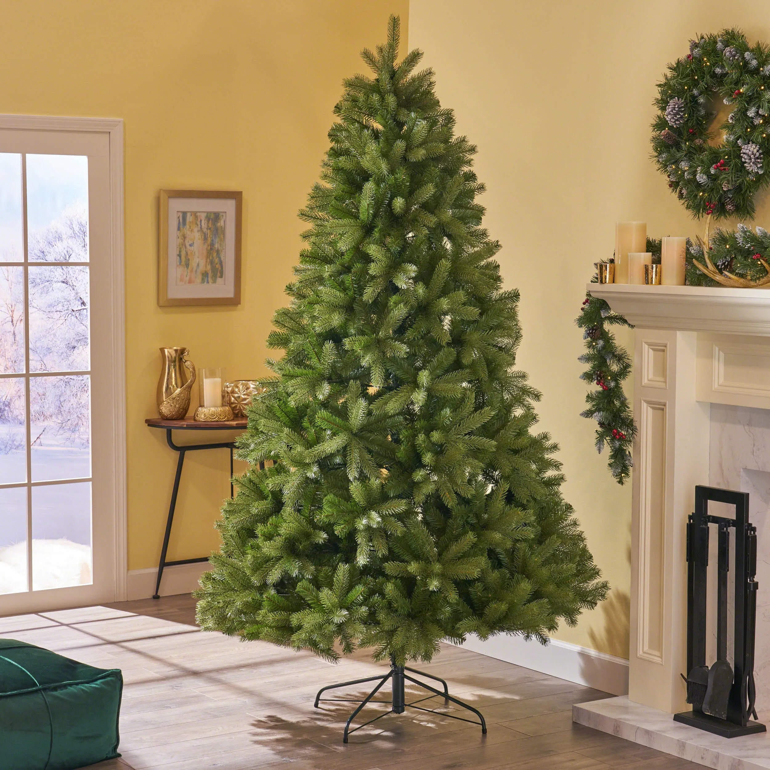 7.5-foot Mixed Spruce Hinged Artificial Christmas Tree - NH792703