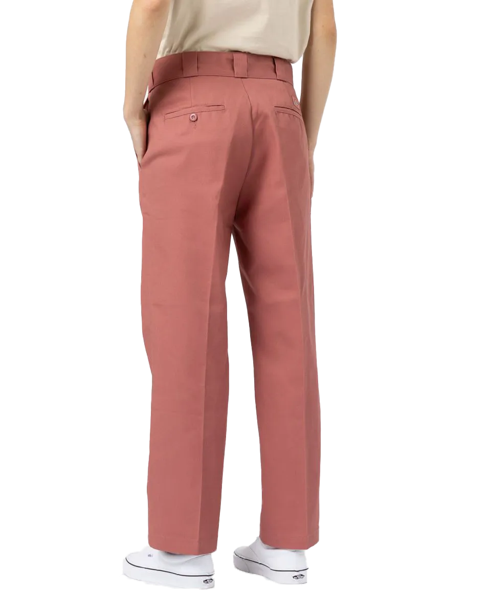 874 Cropped Trousers in Whitered Rose