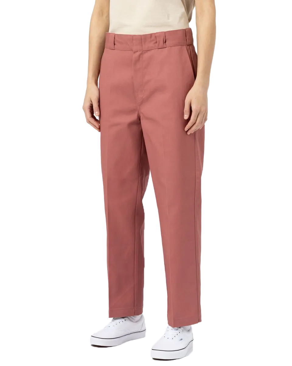 874 Cropped Trousers in Whitered Rose