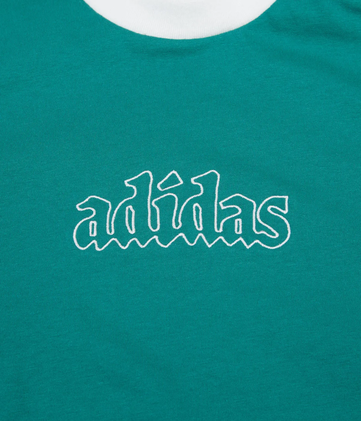 Adidas Creston Long Sleeve T-Shirt - Active Green / White