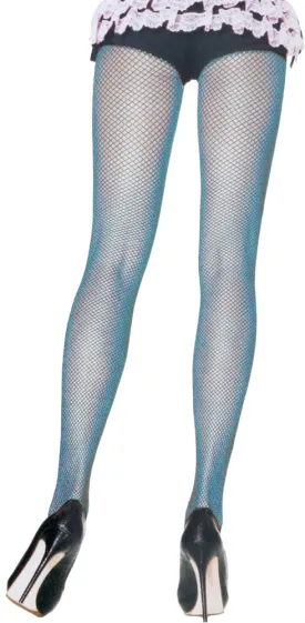 AQUA BLUE FISHNET STOCKINGS