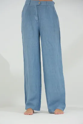 Armonia straight Leg Linen Pants Jeans