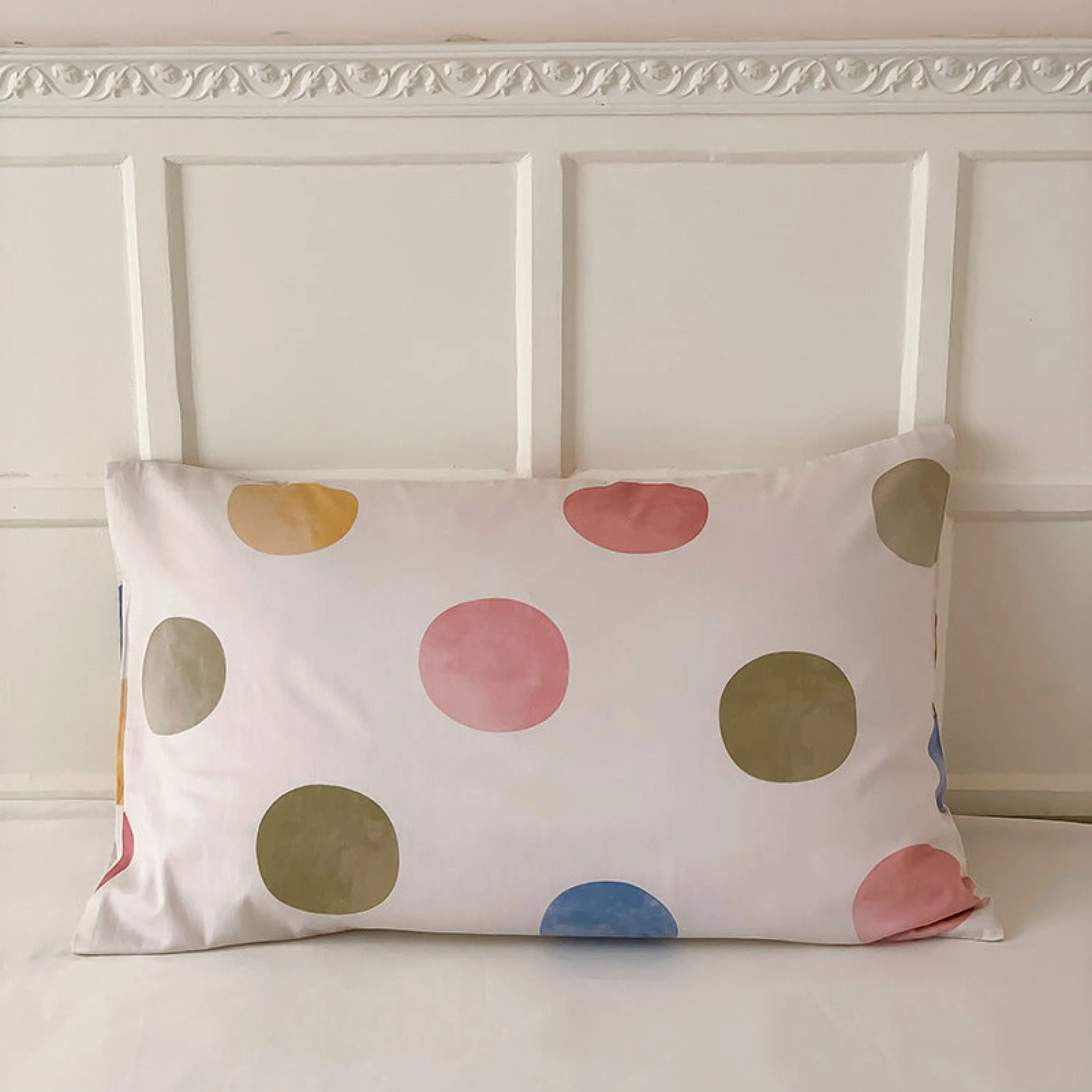 Assorted Warm Tone Polka Dot Pillowcases