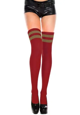 Athlete Striped Top [Red/Gold] | THIGH HIGH