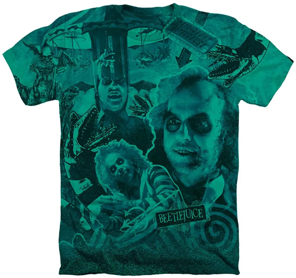 Beetlejuice Three Times The Charm Heather Kelly Green T-Shirt