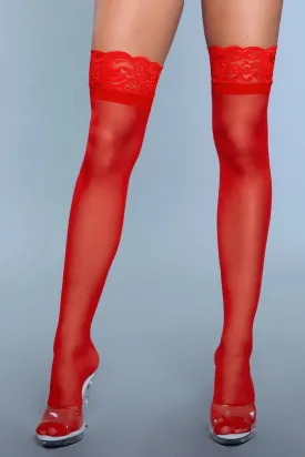 BeWicked Keep A Secret Red Queen Size Thigh Highs