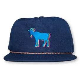 Billy Strings Goat Rope Hat / Navy Ripstop Nylon with Candy Dots Billy Goat