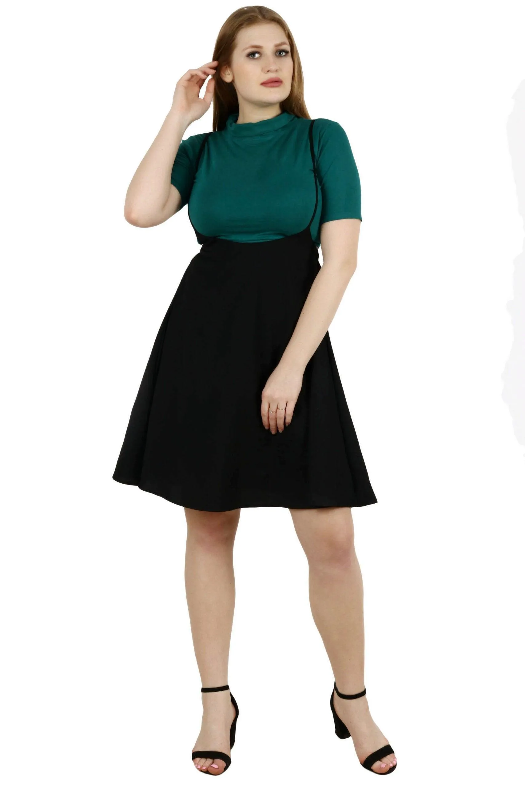 Black Solid Mutliway Wear Dress cum Skirt