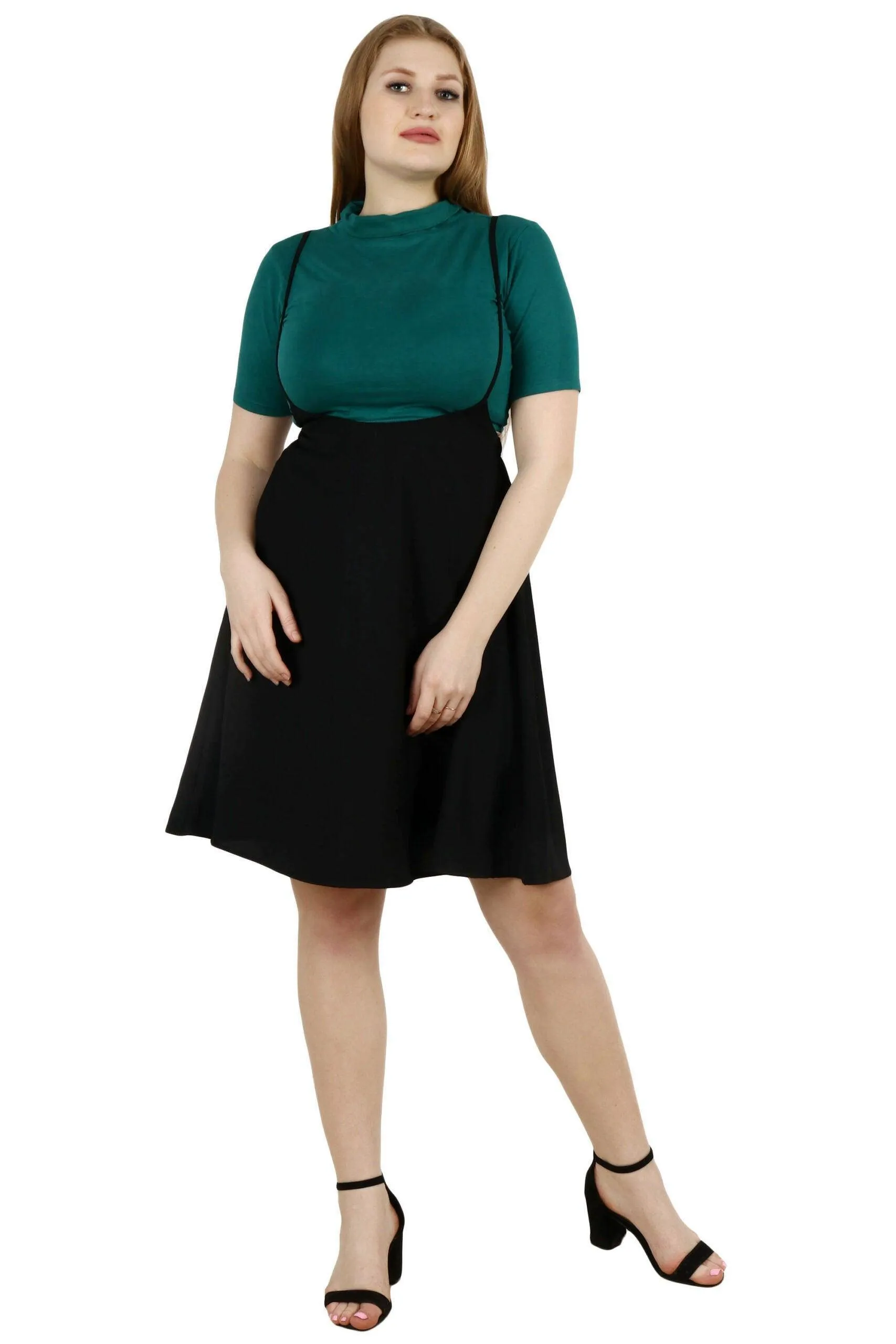 Black Solid Mutliway Wear Dress cum Skirt