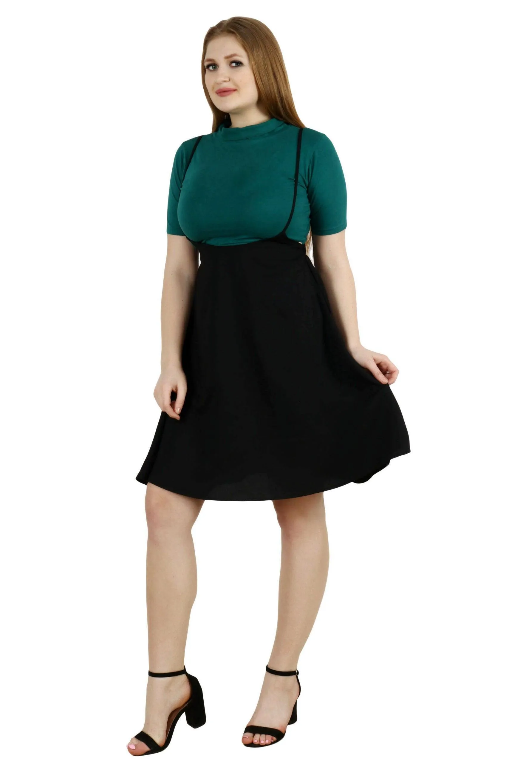 Black Solid Mutliway Wear Dress cum Skirt