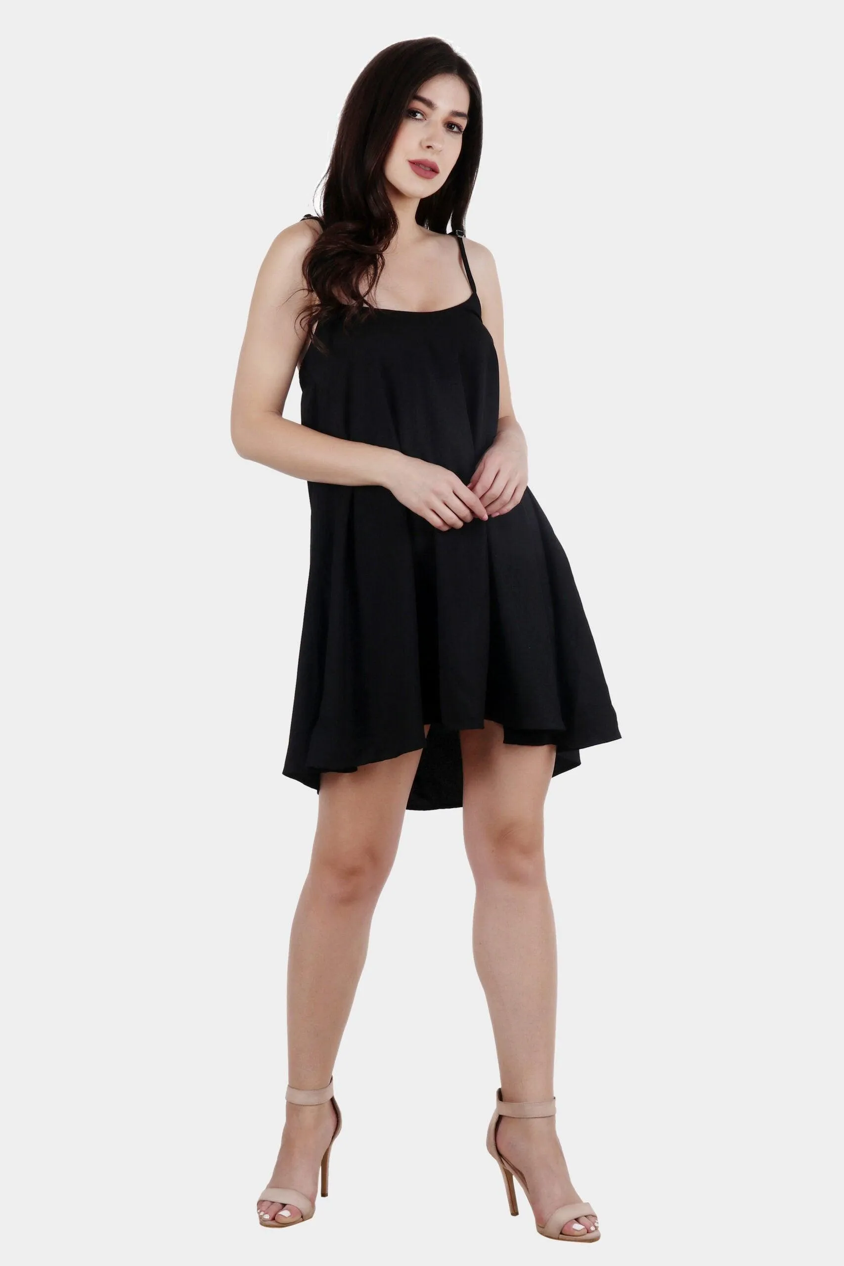 Black Solid Mutliway Wear Dress cum Skirt