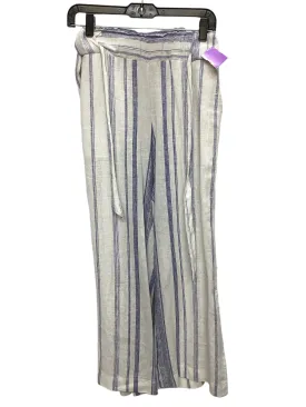 Blue & White Pants Wide Leg Indigo Rein, Size Xs