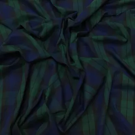 Blue and Green Tartan Cotton Fabric