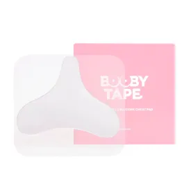 Booby Tape Anti-Wrinkle Silicone Chest Pad, Medical Grade, Reusable Overnight Skin Treatment, 1 Count