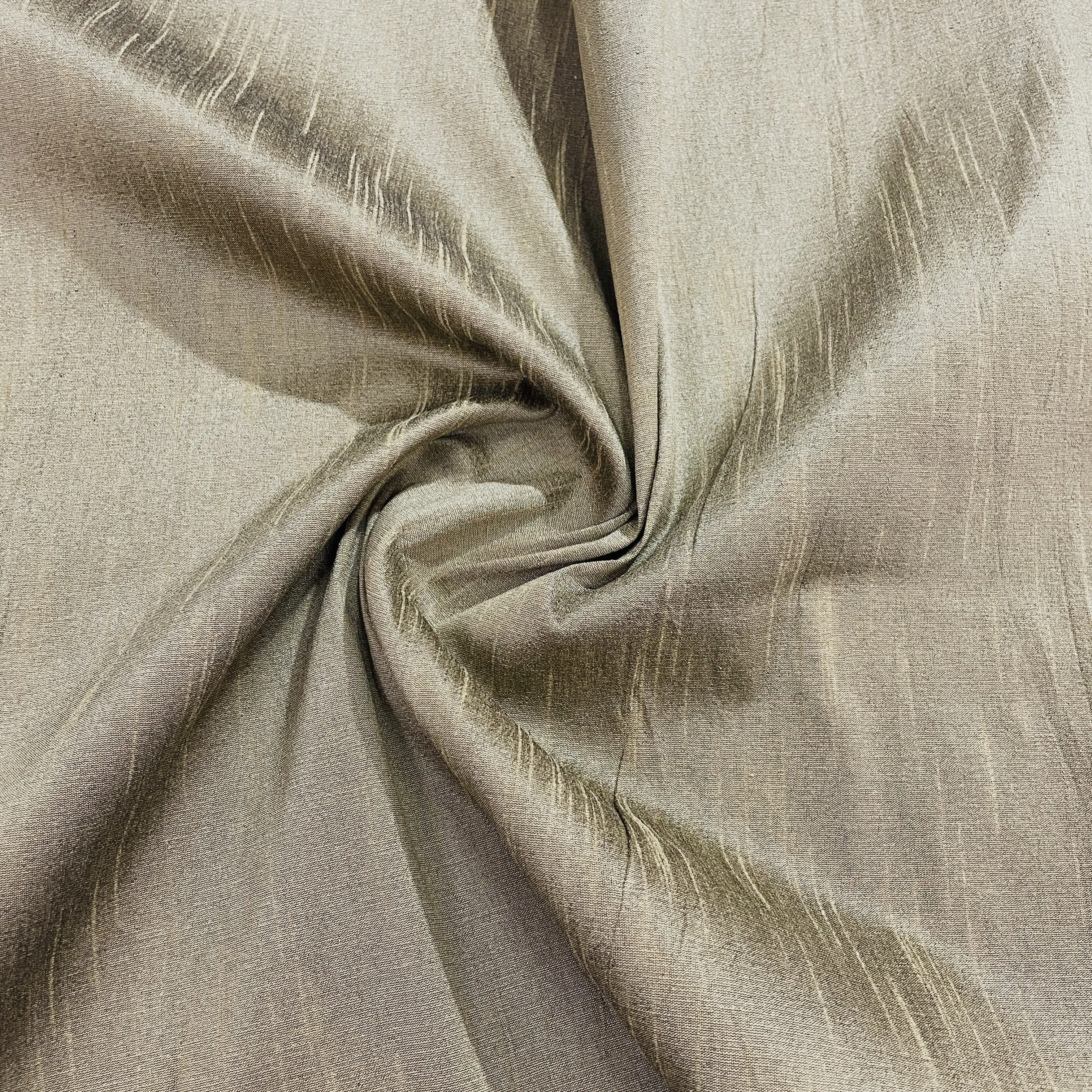 Brown Solid Dupian Silk Fabric