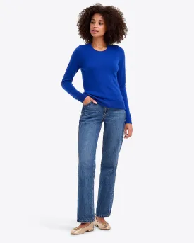 Button Shoulder Cashmere Sweater