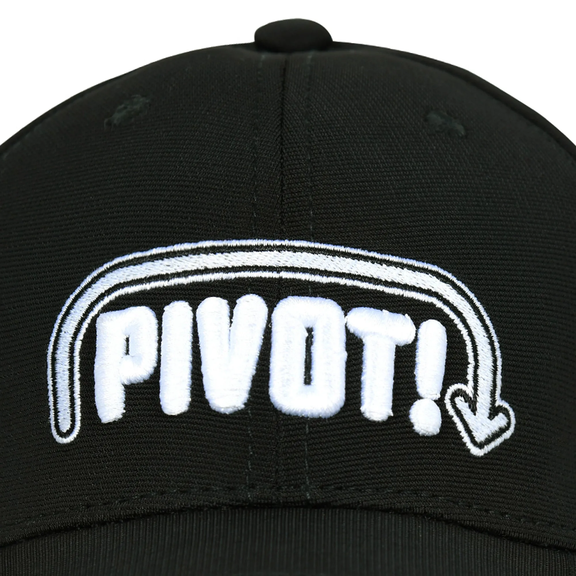 BZ HEADWEAR FRIENDS "PIVOT" BASEBALL CAP FOR MEN IN BLACK | PACK OF 1/1U