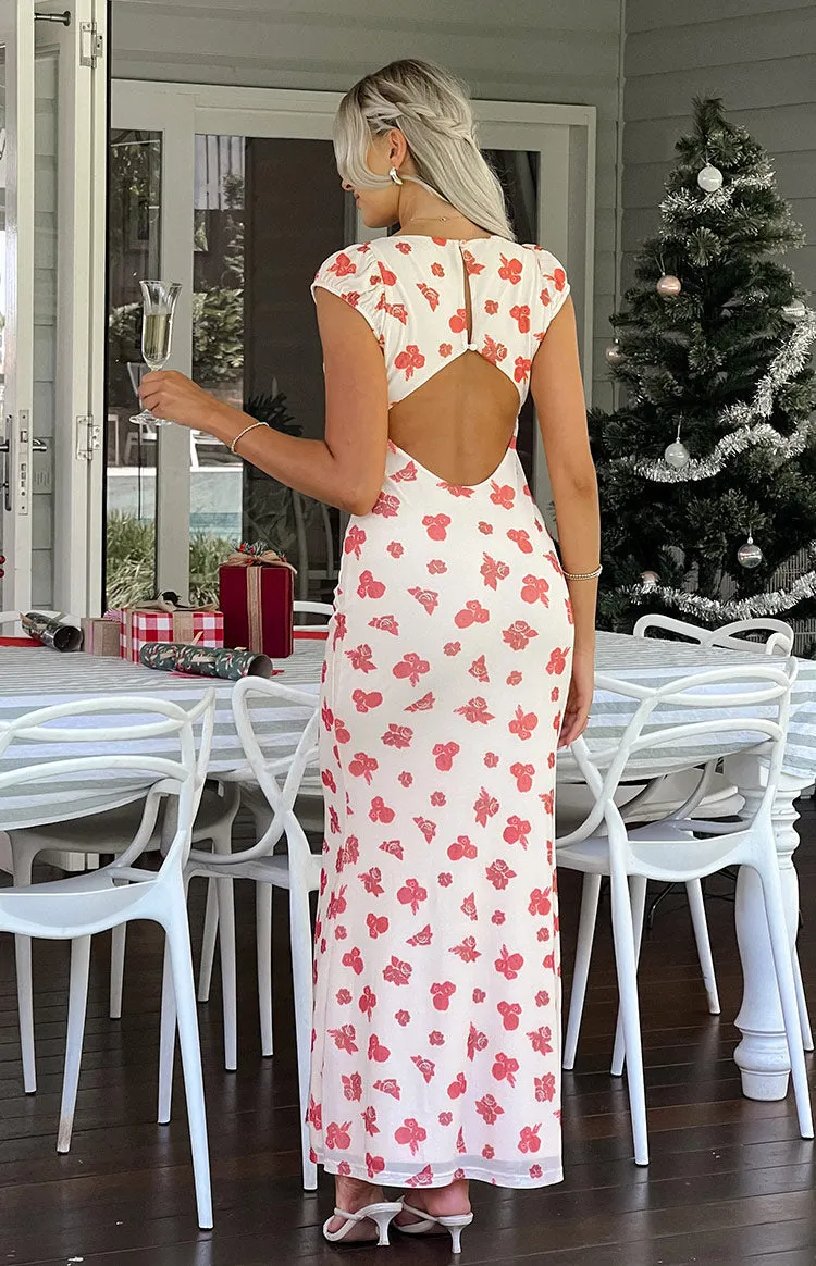 Cali Red Floral Maxi Dress