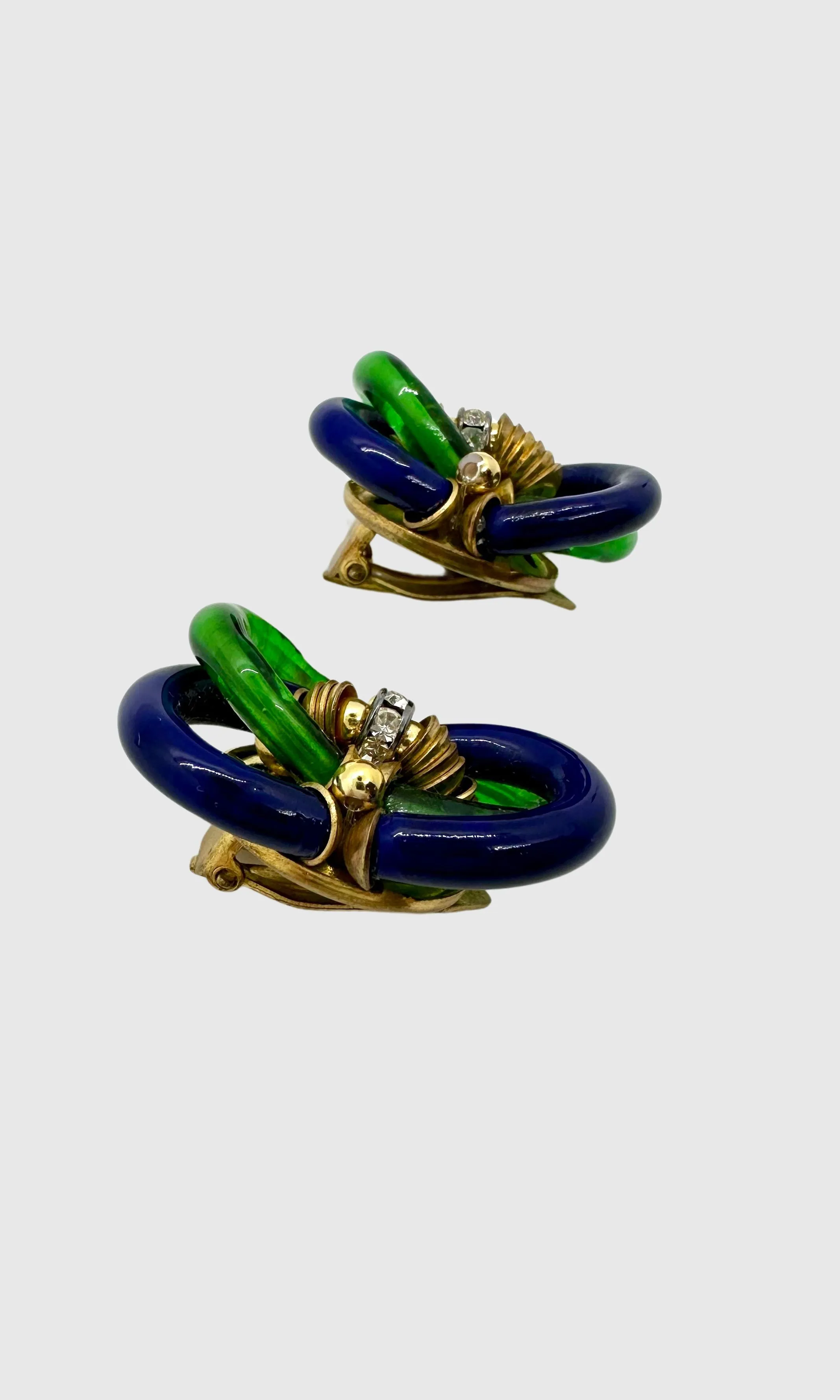 CHANEL Archimede Seguso 50s Glass Venetian Murano Earrings