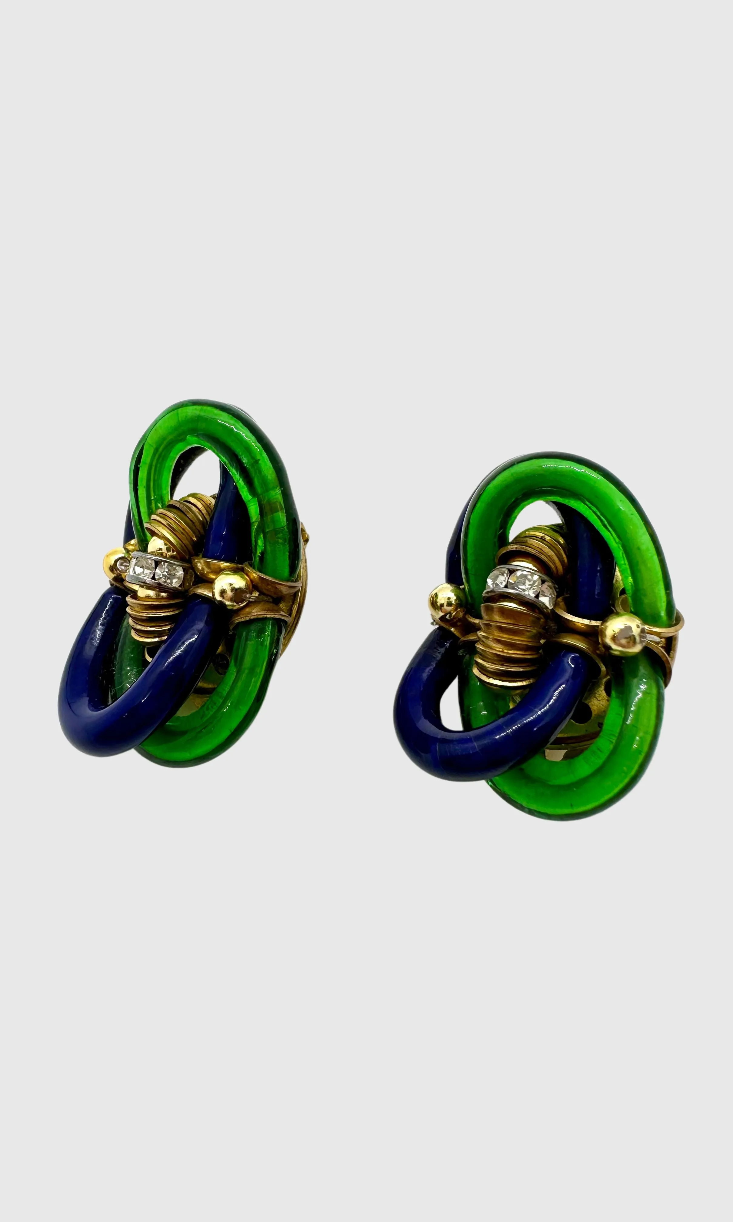 CHANEL Archimede Seguso 50s Glass Venetian Murano Earrings