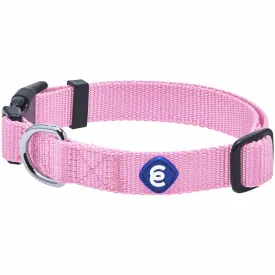 Classic Solid Color Adjustable Dog Collar, Pink/Red