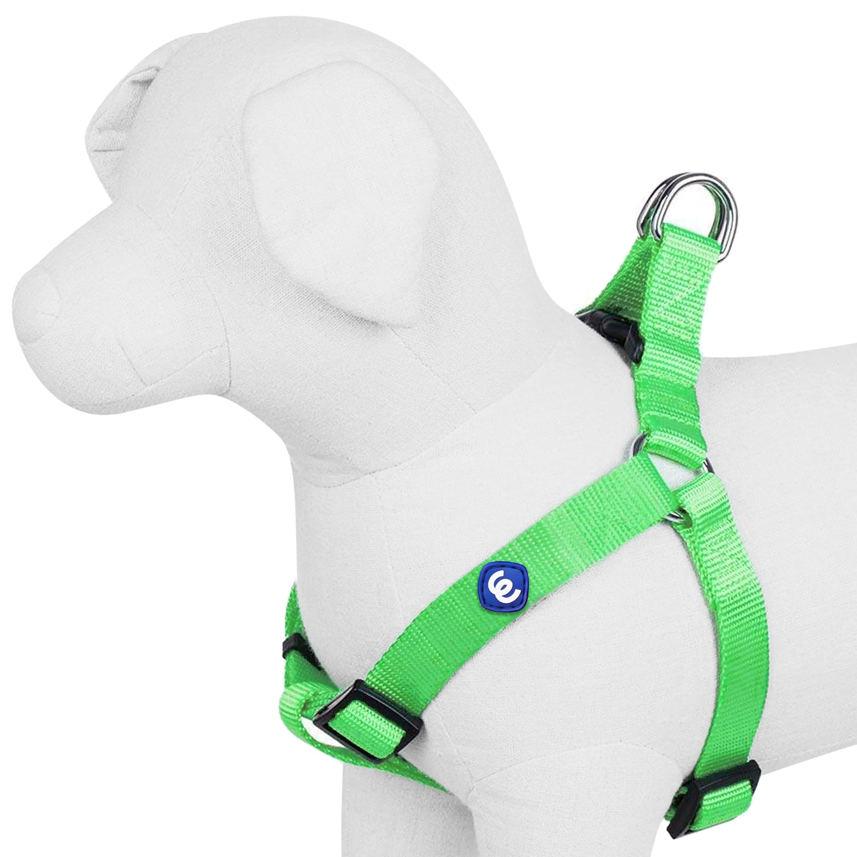 Classic Solid Color Adjustable Dog Harness, Green