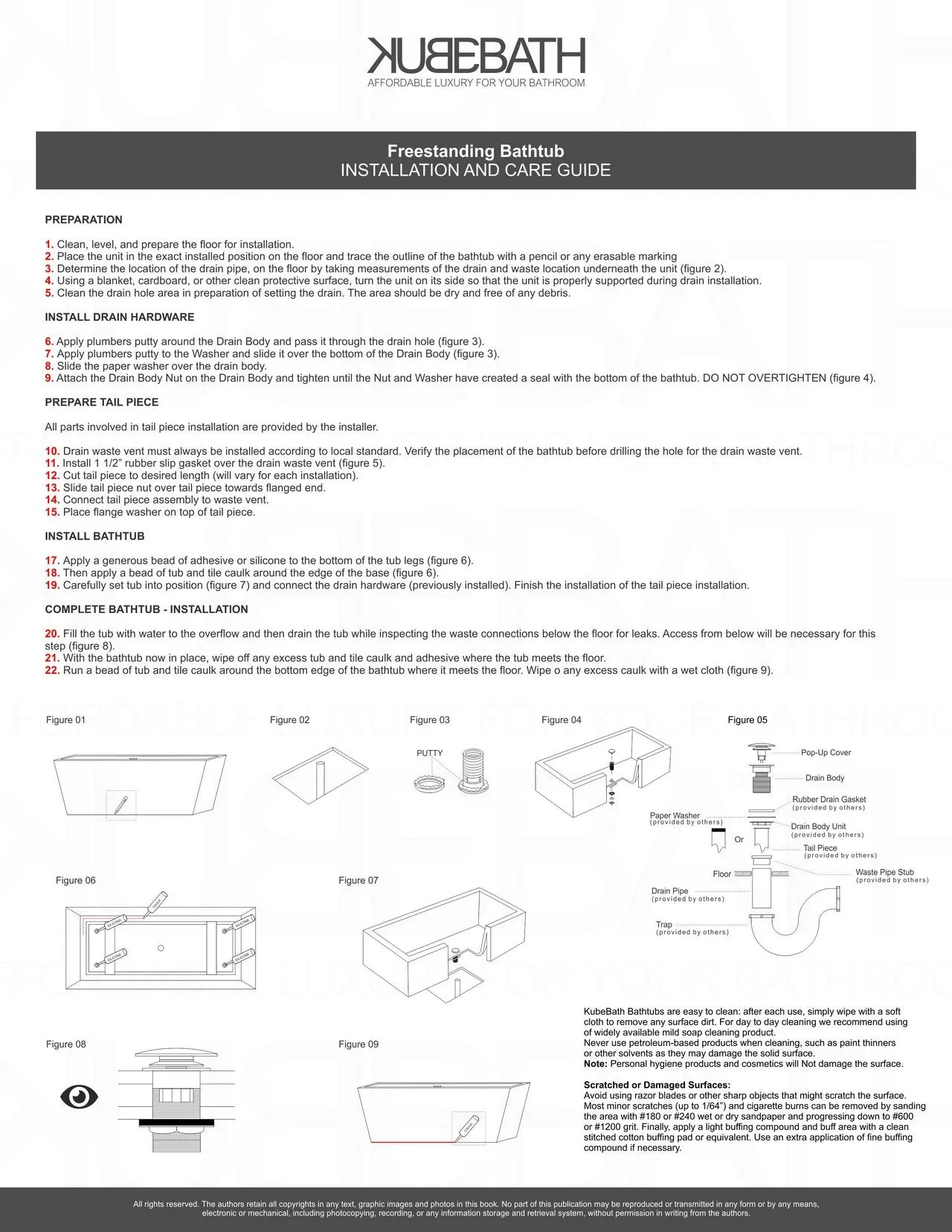 Contemporanea- 67" Composite Acrylic Free Standing Bathtub