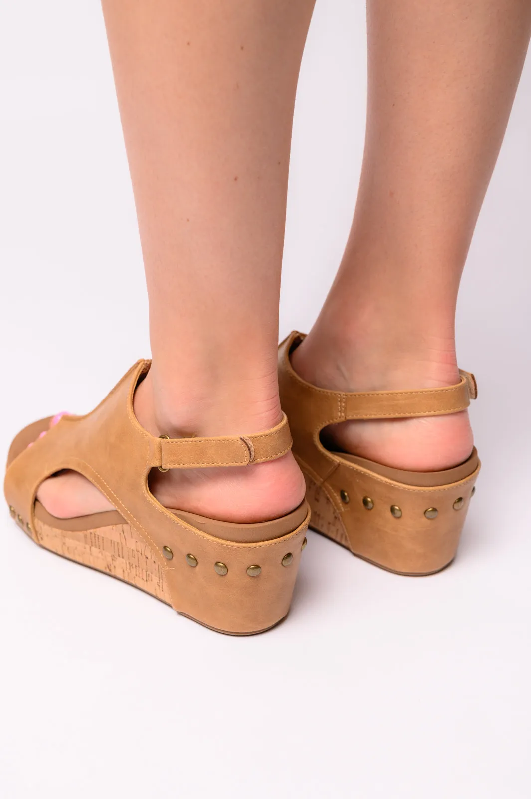 Corkys Footwear - Carley Wedge Sandals in Caramel Smooth