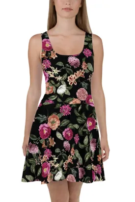 Dark Tropic Romance Skater Dress