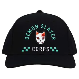 Demon Slayer Corps Snapback Hat (Black, Elite Flex, Pre-Curved Bill) - Bioworld