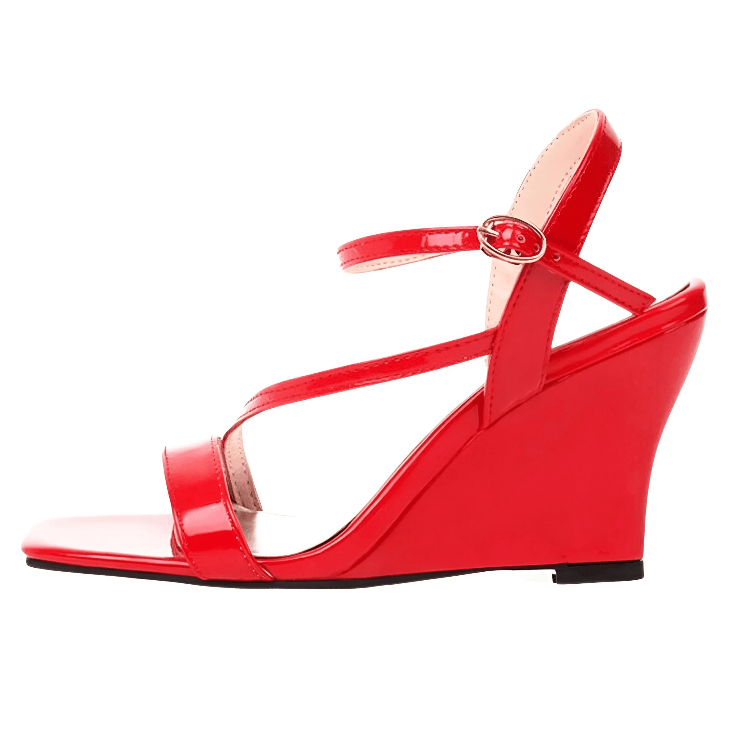 Elegant Open Toe High Wedge Strap Sandals For Women