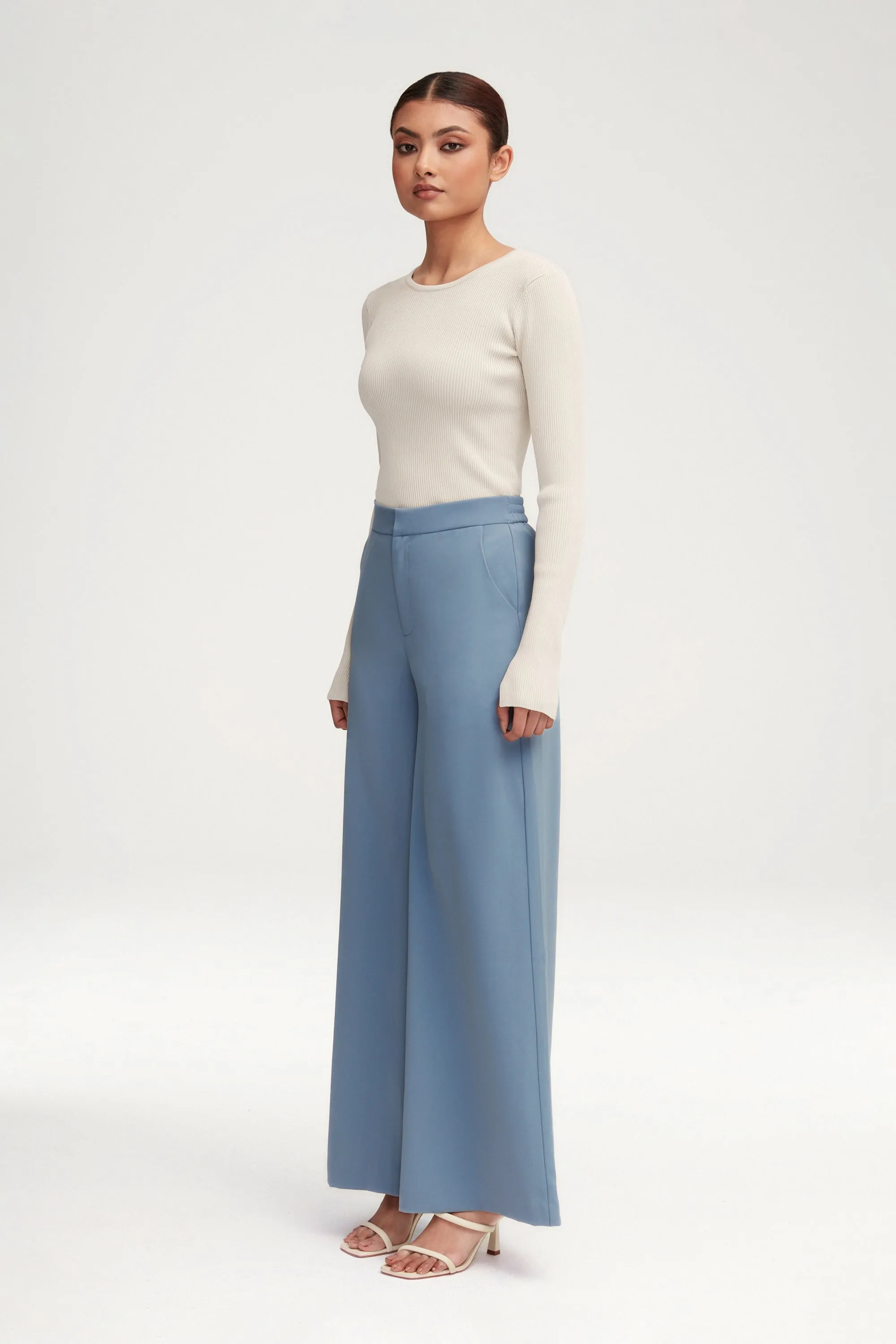 Essential Ultra Wide Leg Pants - Denim