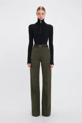 Exclusive Alina Tailored Trouser In Dark Fern Check