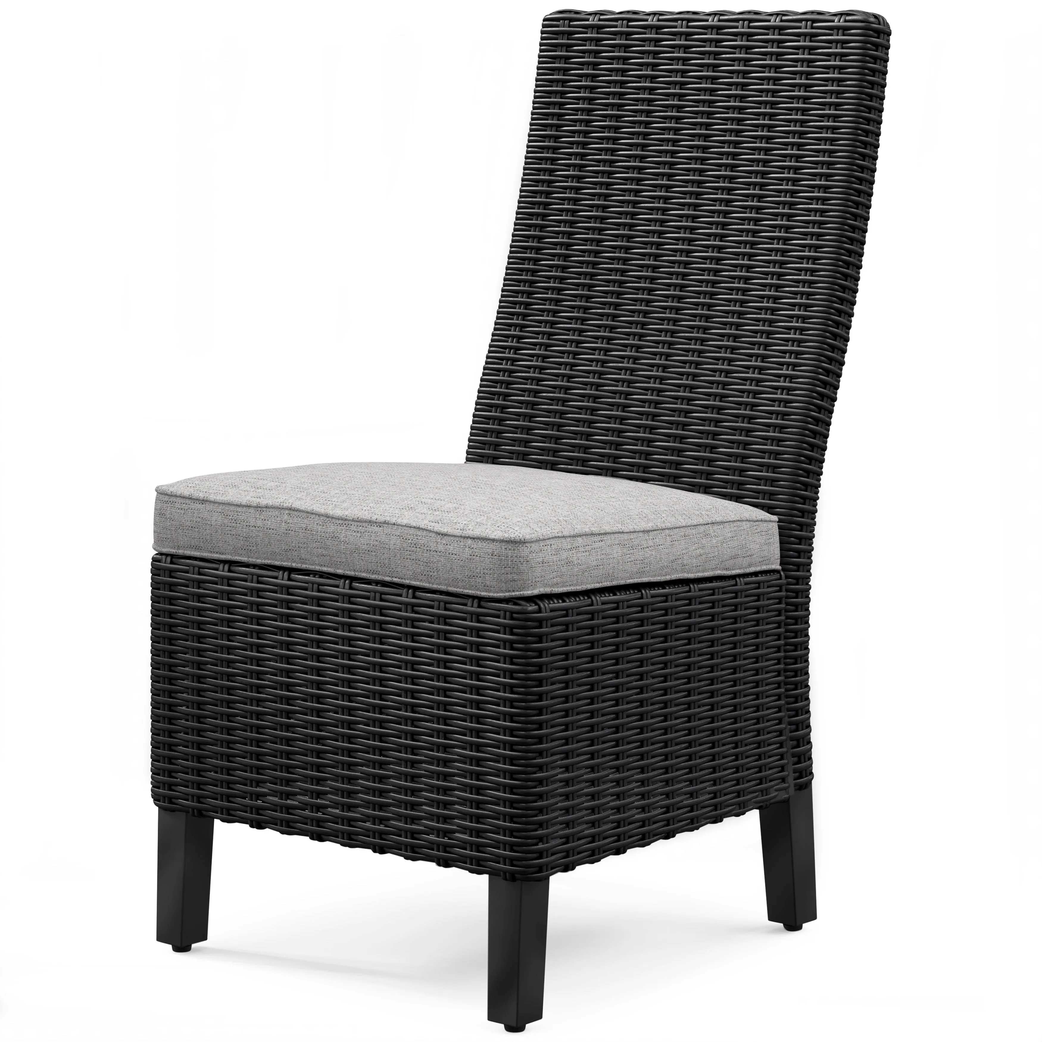 Fire Island Black Outdoor Side Chair with Cushion - NEW