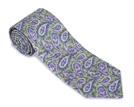 Green Bernadette Pine Necktie - F5426