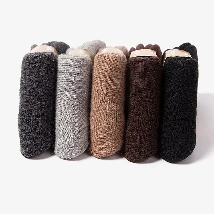 Groovywish Unisex Winter Wool Socks Men Anti-freezing Thick Stockings