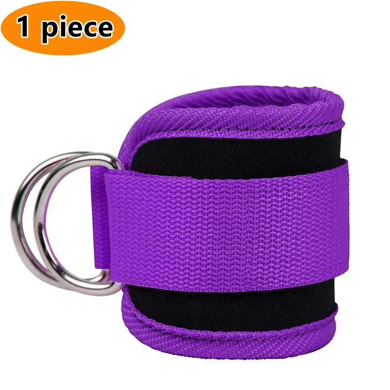 Gym Ankle Straps Double D-Ring Adjustable Neoprene Padded Cuffs Ankle Weight Leg Training Brace Support Sport Safety Abductors