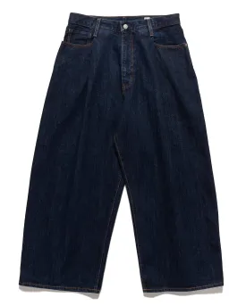 Japanese Denim Wide Leg Pleat Jeans Meadow