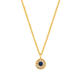 Kids Dainty Round Evil Eye Necklace