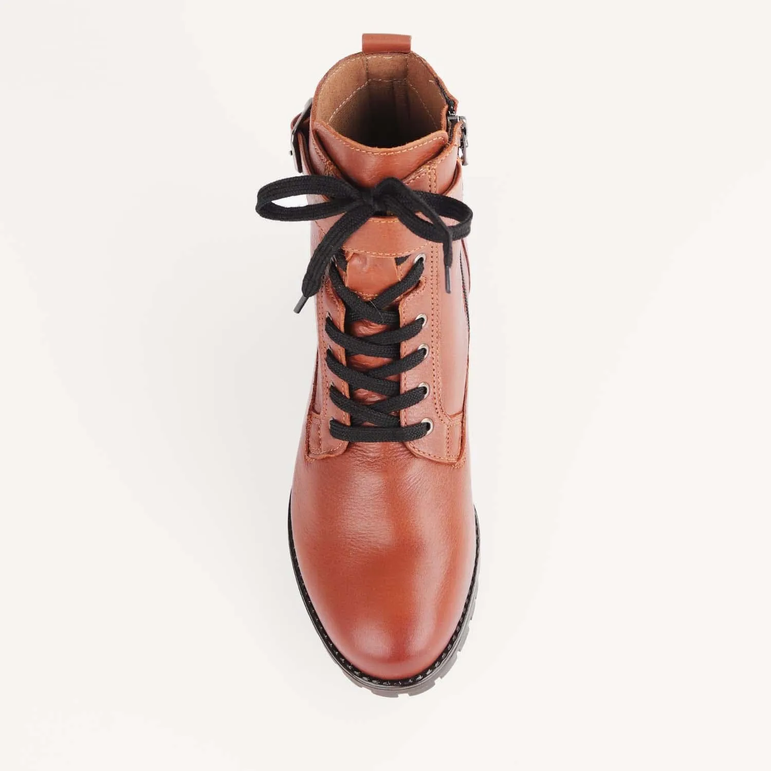 Lace-up Ankle Boot in Chestnut - 11981