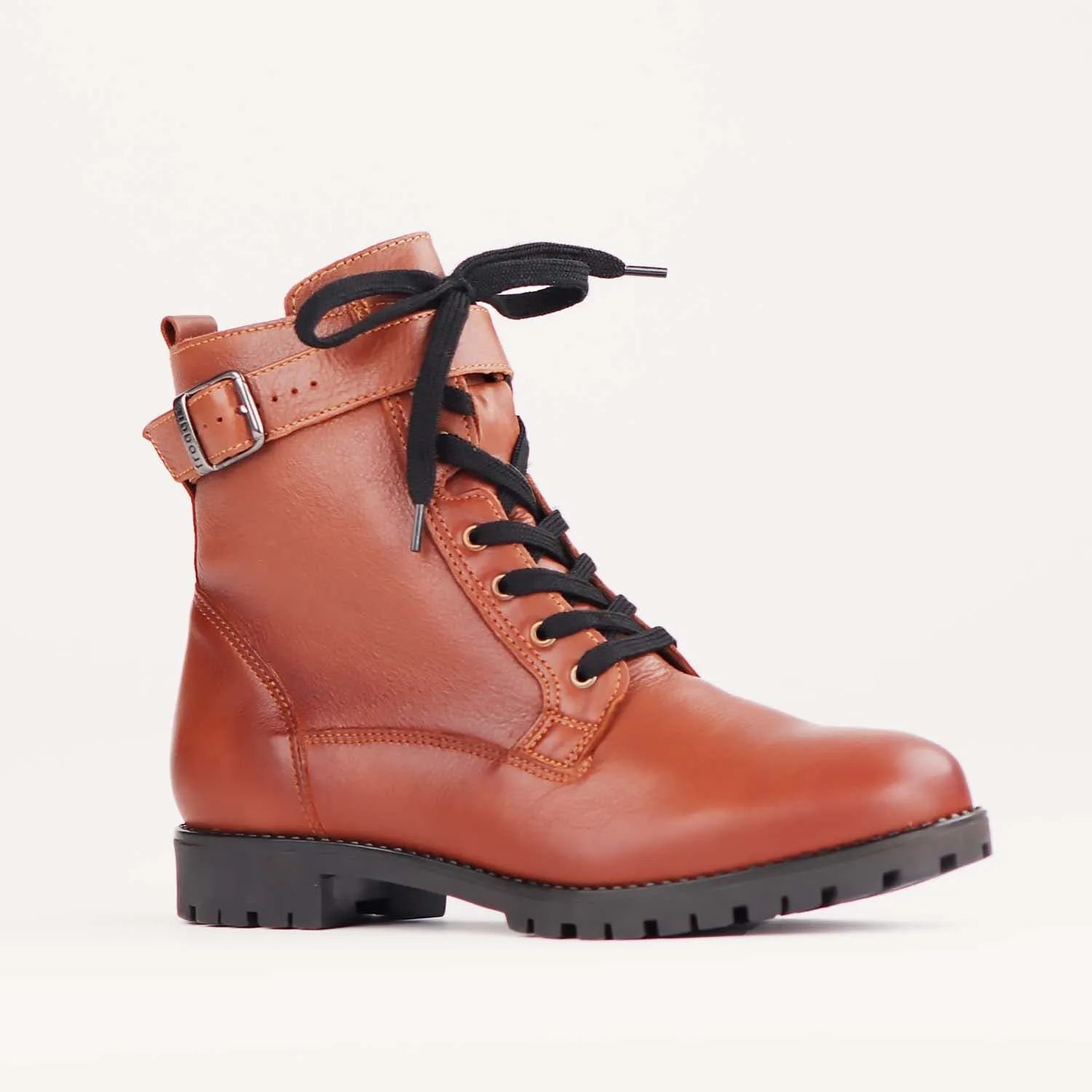 Lace-up Ankle Boot in Chestnut - 11981