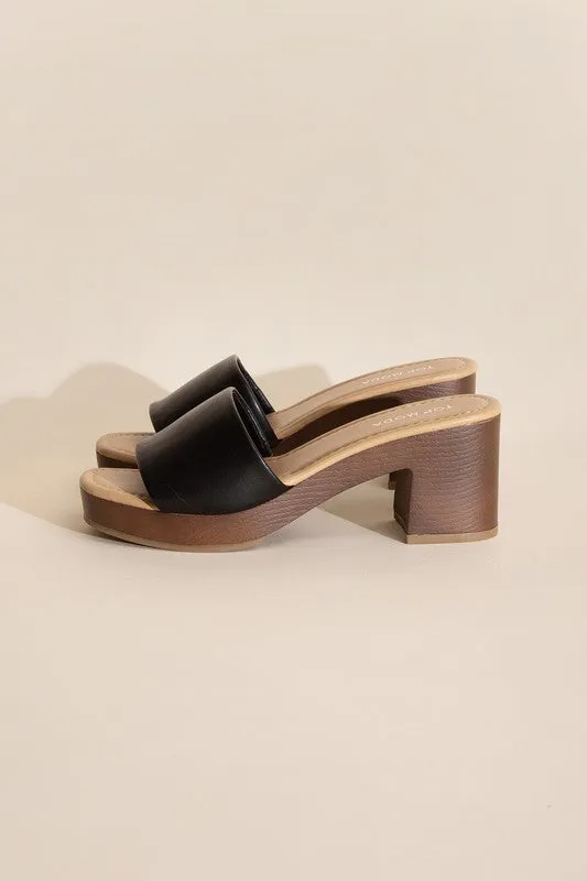 Lauren Slide Mule Heels