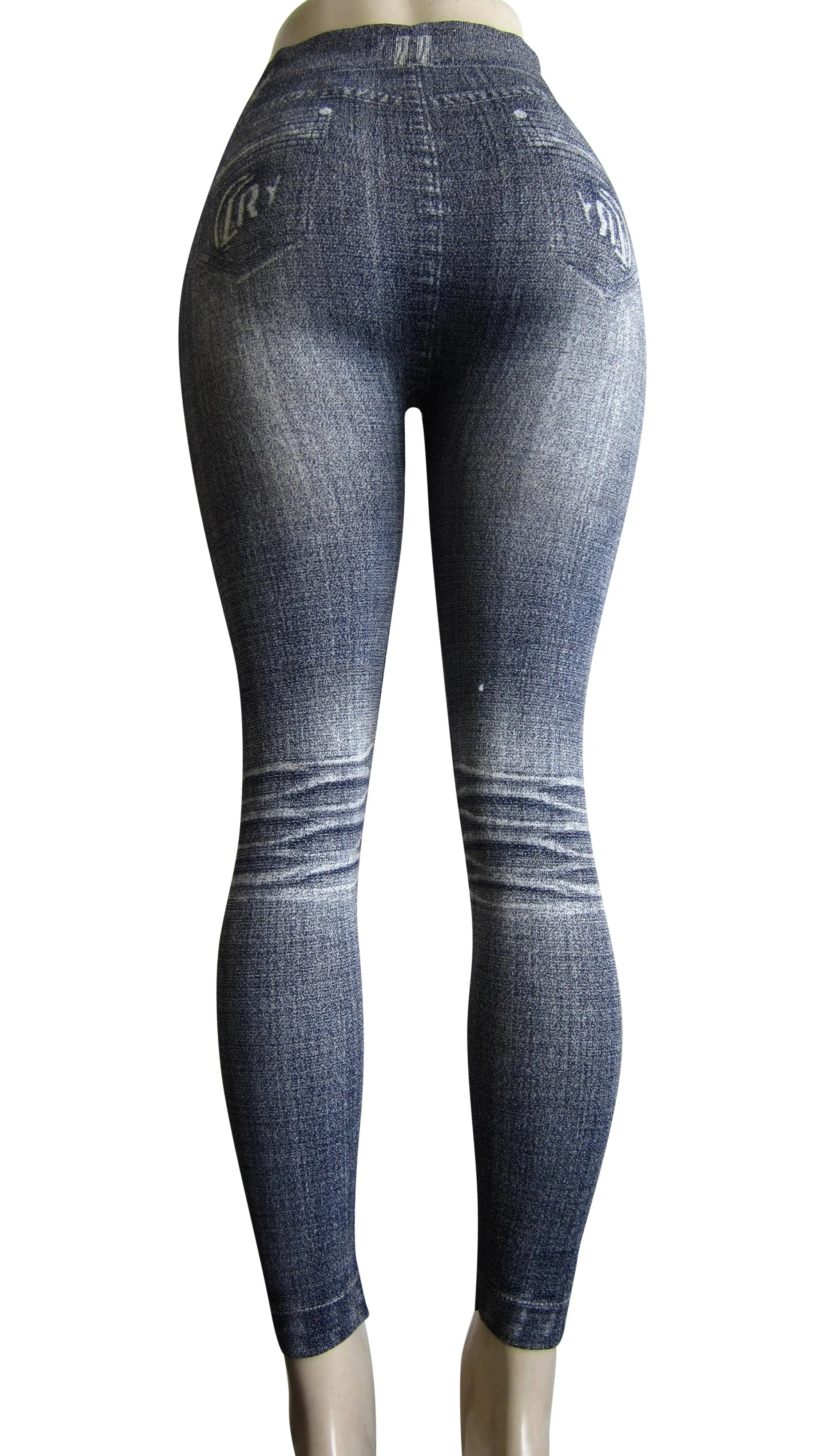 Leggings -  Printed Denim Look (FAB-901)